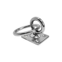 Marine Stainless Steel T304 Square Swivel Pad Eye with Ring, Welded Formed Anchor Plate for Boat, Dock, Tie Down, Rope - PACK 4