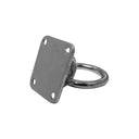 Marine Boat T304 Stainless Steel Square Pad Eye Plate with Welded Ring, Tie Down Anchor Hardware for Rigging, Dock, Deck - PACK 4
