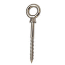 Marine Grade T316 Stainless Steel Lag Eye Bolt Screw, Heavy Duty Eye Screw Hook for Boat, Dock, Deck, Wood Mounting - PACK 5