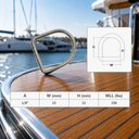 T316 Stainless Steel D Ring for Marine Boat, Yacht Sailing Deck Hardware Connector for Rope, Line, Chain, Strap, Dock - PACK 4