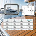 Mil Spec Marine Boat T316 Stainless Steel Rectangle Ring Link for Sailing, Rigging, Webbing, Straps, and Tie Down - PACK 4