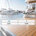 T316 Stainless Steel Flag Pole Cleat for Rope Hanging, Marine Boat Flagpole Hardware for Dock, Deck, Patio - PACK 10