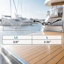 T316 Stainless Steel Flag Pole Cleat for Rope Hanging, Marine Boat Flagpole Hardware for Dock, Deck, Patio - PACK 10