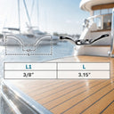 T316 Stainless Steel Flag Pole Cleat for Rope Hanging, Marine Boat Flagpole Hardware for Dock, Deck, Patio - PACK 10