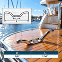 T316 Stainless Steel Flag Pole Cleat for Rope Hanging, Marine Boat Flagpole Hardware for Dock, Deck, Patio - PACK 10