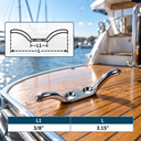 T316 Stainless Steel Flag Pole Cleat for Rope Hanging, Marine Boat Flagpole Hardware for Dock, Deck, Patio - PACK 10