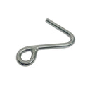 T316 Stainless Steel Cunningham Hook for Marine Boat, Yacht Sailing Deck Rope Hardware for Dock, Line Control, Rigging - PACK 4