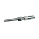 T316 Stainless Steel Swageless Lag Stud Cable Rail Fitting, Marine Boat Wire Rope Railing End Terminal for Wood Posts, Deck, Dock - PACK 4