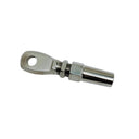 T316 Stainless Steel Swageless Eye Terminal Cable Rail Fitting, Marine Boat Wire Rope End Terminal for Railing, Deck, Dock - PACK 4