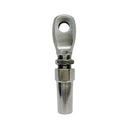 T316 Stainless Steel Swageless Eye Terminal Cable Rail Fitting, Marine Boat Wire Rope End Terminal for Railing, Deck, Dock - PACK 4