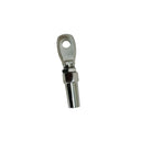T316 Stainless Steel Swageless Eye Terminal Cable Rail Fitting, Marine Boat Wire Rope End Terminal for Railing, Deck, Dock - PACK 4