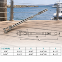 Marine T316 Stainless Steel Swageless Toggle Turnbuckle for Cable Rail Wire Rope, Adjustable Railing Tensioner for Deck, Stair, Dock - PACK 4