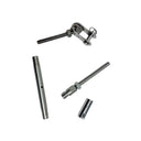 Marine T316 Stainless Steel Swageless Toggle Turnbuckle for Cable Rail Wire Rope, Adjustable Railing Tensioner for Deck, Stair, Dock - PACK 4