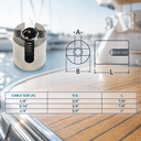 T316 Stainless Steel Cross Cable Clamps for Rope Wire Cables, Railing Wire Rope Connector Hardware for Deck, Dock, Marine - PACK 10