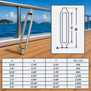 Marine Grade Stainless Steel T316 Turnbuckle Body, Rigging Tensioner Body for Cable, Wire Rope, Chain, Dock, Deck - PACK 4