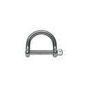 Wide D-Shackle with Screw Pin Marine Grade T316 Stainless Steel, Heavy Duty Anchor Rigging Shackle for Boat, Dock - PACK 4