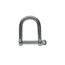 Wide D-Shackle with Screw Pin Marine Grade T316 Stainless Steel, Heavy Duty Anchor Rigging Shackle for Boat, Dock - PACK 4