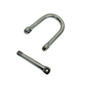 Wide D-Shackle with Screw Pin Marine Grade T316 Stainless Steel, Heavy Duty Anchor Rigging Shackle for Boat, Dock - PACK 4