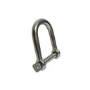 Wide D-Shackle with Screw Pin Marine Grade T316 Stainless Steel, Heavy Duty Anchor Rigging Shackle for Boat, Dock - PACK 4