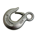 Marine T316 Stainless Steel Eye Slip Hook, Drop Forged Rigging Hook for Chain, Rope, Cable, Dock - PACK 4
