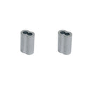 Aluminum Crimping Loop Sleeve for Wire Rope, Double Barrel Ferrule Cable Sleeves for Rigging, Railing, Loop Ends - PACK 10