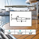 Stainless Steel T316 Marine Thread Swage Stud and Stud Pipe Turnbuckle, Wire Cable Tensioner for Railing and Rigging - PACK 4