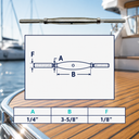 Stainless Steel T316 Marine Thread Swage Stud and Stud Pipe Turnbuckle, Wire Cable Tensioner for Railing and Rigging - PACK 4
