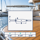 Stainless Steel T316 Marine Thread Swage Stud and Stud Pipe Turnbuckle, Wire Cable Tensioner for Railing and Rigging - PACK 4