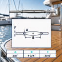 Stainless Steel T316 Marine Thread Swage Stud and Stud Pipe Turnbuckle, Wire Cable Tensioner for Railing and Rigging - PACK 4