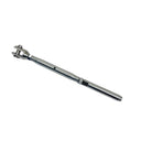 T316 Stainless Steel Thread Fork and Swage Stud Turnbuckle for 1/8" 3/16" 1/4" Cable, Wire Rope Railing Tensioner - PACK 4