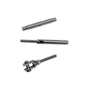 T316 Stainless Steel Thread Fork and Swage Stud Turnbuckle for 1/8" 3/16" 1/4" Cable, Wire Rope Railing Tensioner - PACK 4