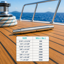 Marine Boat T316 Stainless Steel Pipe Style Turnbuckle Body, Cable Wire Rope Tensioner Body for Rigging, Deck - PACK 4