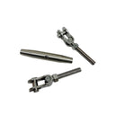 Marine T316 Stainless Steel Toggle and Toggle Pipe Turnbuckle, Cable Wire Rope Tensioner for Boat, Dock, Deck - PACK 4