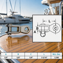 Marine Grade T316 Stainless Steel Rigging Toggle, Lifting and Rigging Toggle Fitting for Boat, Dock, Cable, Chain - PACK 4