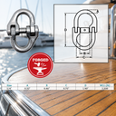 T316 Stainless Steel Hammerlock Coupling Link, Connecting Link Connector for Chain, Lifting, Rigging, Marine - PACK 4