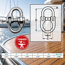 T316 Stainless Steel Hammerlock Coupling Link, Connecting Link Connector for Chain, Lifting, Rigging, Marine - PACK 4