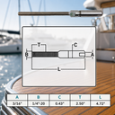 Fully Threaded Push and Go Swageless Lag for 1/8" 3/16" 1/4" Cable Rail, T316 Stainless Steel Railing Fitting - PACK 4