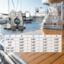 Marine Boat T316 Stainless Steel Fist Clip Wire Rope Clip, Drop Forged Cable Clamp for Rigging, Railing, Dock - PACK 4