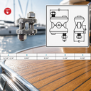 Marine Boat T316 Stainless Steel Fist Clip Wire Rope Clip, Drop Forged Cable Clamp for Rigging, Railing, Dock - PACK 4