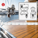 Marine Boat T316 Stainless Steel Fist Clip Wire Rope Clip, Drop Forged Cable Clamp for Rigging, Railing, Dock - PACK 4