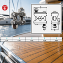 Marine Boat T316 Stainless Steel Fist Clip Wire Rope Clip, Drop Forged Cable Clamp for Rigging, Railing, Dock - PACK 4