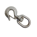 Drop Forged T316 Stainless Steel Swivel Hook, Swivel Eye Lifting Hook with WLL for Marine, Rigging, Chain - PACK 4