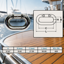 Stainless Steel 316 Chain Connecting Link, Marine Grade Chain Connector Link for Boat, Dock, Rigging - PACK 4
