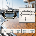Stainless Steel 316 Chain Connecting Link, Marine Grade Chain Connector Link for Boat, Dock, Rigging - PACK 4