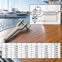 Drop Forged T316 Stainless Steel Open Swage Socket, Marine Grade Wire Rope Cable Socket for Rigging, Lifting - PACK 4