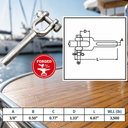 Drop Forged T316 Stainless Steel Open Swage Socket, Marine Grade Wire Rope Cable Socket for Rigging, Lifting - PACK 4