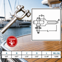 Drop Forged T316 Stainless Steel Open Swage Socket, Marine Grade Wire Rope Cable Socket for Rigging, Lifting - PACK 4