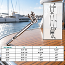 Marine Boat T316 Stainless Steel Toggle and Swageless Turnbuckle, Cable Wire Tensioner for Deck, Dock, Railing - PACK 4