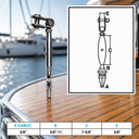 Marine Boat T316 Stainless Steel Toggle and Swageless Turnbuckle, Cable Wire Tensioner for Deck, Dock, Railing - PACK 4