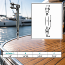 Marine Boat T316 Stainless Steel Toggle and Swageless Turnbuckle, Cable Wire Tensioner for Deck, Dock, Railing - PACK 4